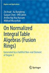 On Normalized Integral Table Algebras (Fusion Rings)