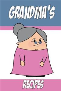 Blank Cookbook for Grandma's Recipes
