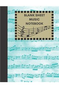 Blank Sheet Music Notebook
