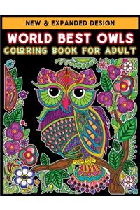 World Best Owls Coloring Book for Adult