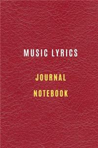 Music lyrics journal notebook Lined Paper And Staff, Manuscript Paper For Notes, Lyrics And Music. For Musicians, Music Lovers, Students, Songwriting 105 Pages 6x9