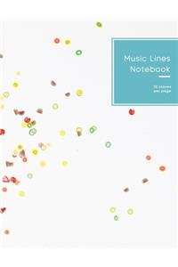 Music Lines Notebook 10 staves per page