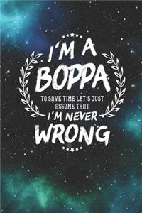 I'm A Boppa To Save Time Let's Just Assume That I Never Wrong
