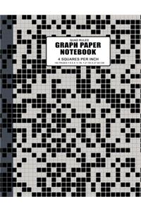 Quad Ruled Graph Paper Notebook Journal 4 Squares Per Inch