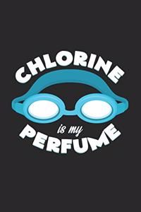 Chlorine is my perfume: 6x9 Swimmingl - lined - ruled paper - notebook - notes