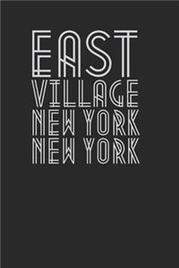 East Village NYC New York Art Deco Style Journal 120 Pages Lined