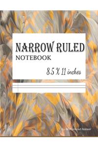 Narrow Ruled Notebook 8.5 x 11