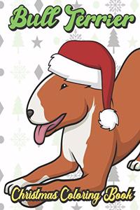 Bull Terrier Christmas Coloring Book