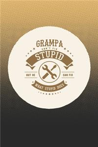 Grampa Can't Fix Stupid But He Can Fix What Stupid Does