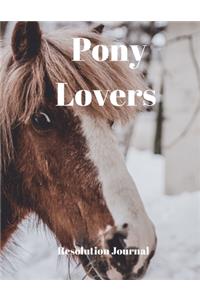 Pony Lovers Resolution Journal