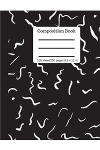 Composition Book 100 Sheet/200 Pages 8.5 X 11 In.