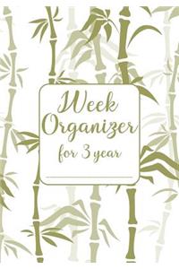 Week Organizer for 3 year