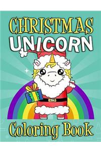 Christmas Unicorn Coloring Book