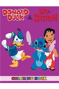 Donald Duck and Lilo and Stitch Coloring Book