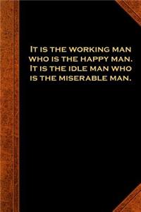 2019 Daily Planner Ben Franklin Quote Working Man Vintage Style