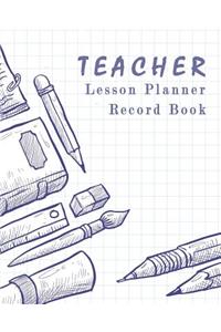 Teacher Lesson Planner Record Book
