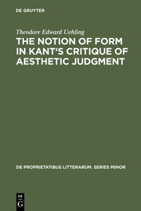 Notion of Form in Kant's Critique of Aesthetic Judgment