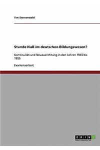 Stunde Null im deutschen Bildungswesen?