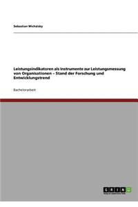 Leistungsindikatoren als Instrumente zur Leistungsmessung von Organisationen - Stand der Forschung und Entwicklungstrend