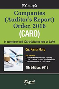 COMPANIES (AUDITOR?S REPORT) ORDER, 2016 (CARO) 2018 by CA. Kamal Garg