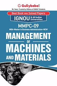 Gullybaba IGNOU MBAOM 2nd Sem MMPC-09 Management of Machines and Materials in English - Latest Edition IGNOU Help Book with Solved Previous Year's Question Papers and Important Exam Notes