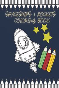 Spaceships & Rockets Coloring Book