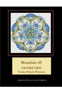 Mandala 45: Geometric Cross Stitch Pattern
