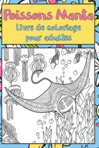 Poissons Manta - Livre de coloriage pour adultes