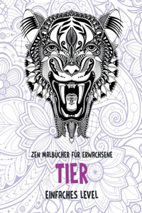 Zen Malbücher für Erwachsene - Einfaches Level - Tier
