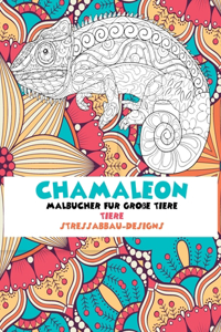 Malbücher für große Tiere - Stressabbau-Designs - Tiere - Chamäleon