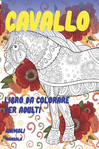 Libro da colorare per adulti - Mandala - Animali - Cavallo