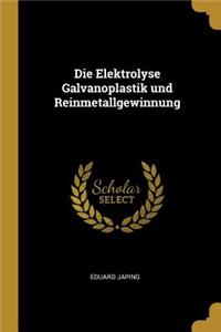 Die Elektrolyse Galvanoplastik und Reinmetallgewinnung