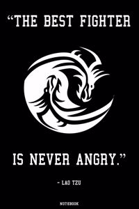 The Best Fighter is never angry Lao Tzu Notebook