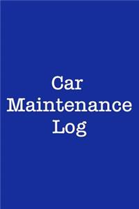 Car Maintenance Log