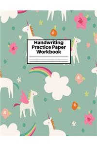 Handwriting Practice Paper Workbook