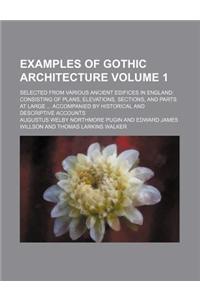 Examples of Gothic Architecture Volume 1; Selected from Various Ancient Edifices in England Consisting of Plans, Elevations, Sections, and Parts at La