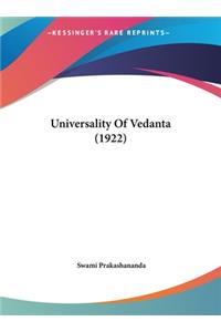 Universality of Vedanta (1922)