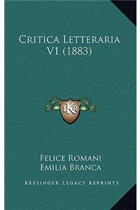 Critica Letteraria V1 (1883)