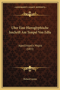 Uber Eine Hieroglyphische Inschrift Am Tempel Von Edfu
