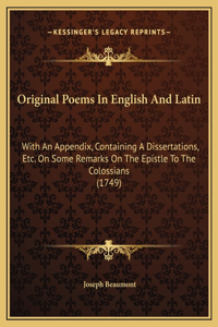 Original Poems In English And Latin
