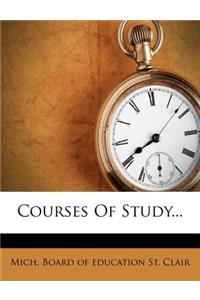 Courses of Study...