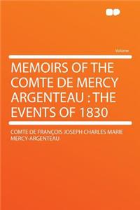 Memoirs of the Comte de Mercy Argenteau
