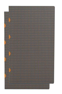 Grey on Orange / Grey on Orange Paper-Oh Cahier Circulo B7 Unlined