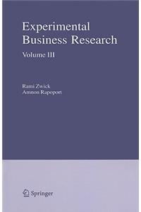 Experimental Business Research, Volume III