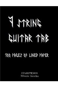 7 STRING GUITAR BLANK TAB music book