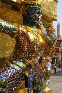 Cool Golden Temple Guardian Bangkok Thailand Travel Journal