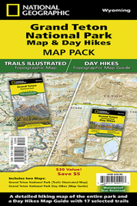 Grand Teton Day Hikes and National Park Map [Map Pack Bundle]