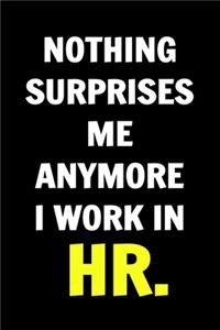 Nothing Surprises me anymore I work in HR. Coworkers Funny Journal