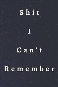 Shit I Can't Remember