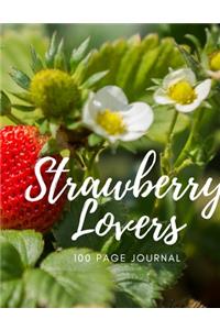 Strawberry Lovers 100 page Journal